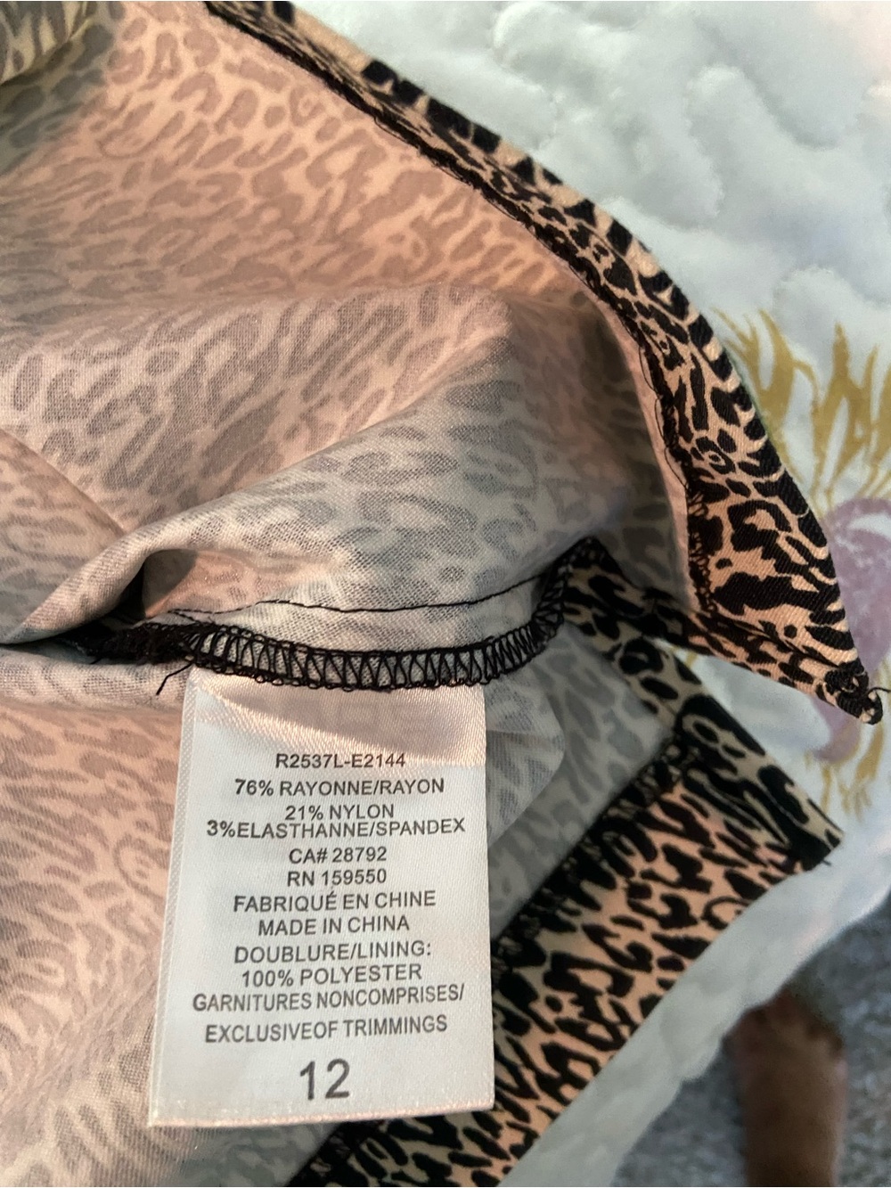 Women's Beige and Black Leopard Print Skorts - Picture 6 of 6